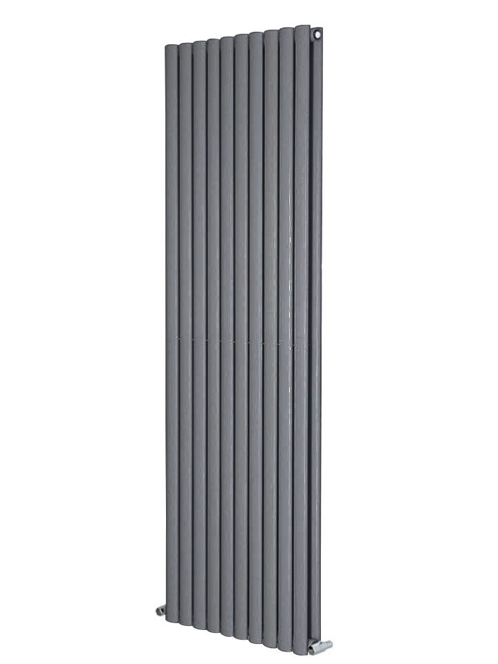 H1800mm x W590mm Oval Panel Anthracite Vertical Designer Radiator