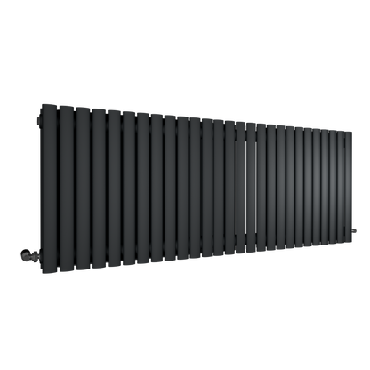 H600mm x W1593mm Oval Panel Anthracite Horizontal Designer Radiator