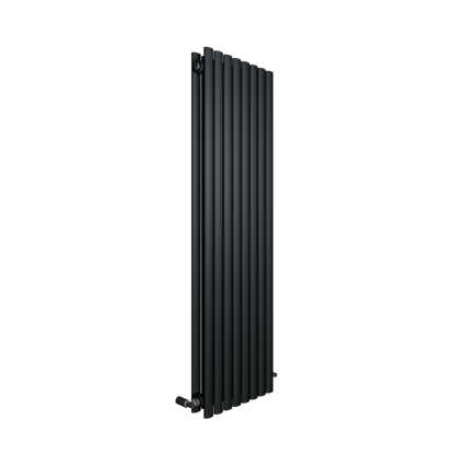 H1600mm x W472mm Oval Panel Anthracite Vertical Designer Radiator