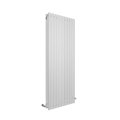 H1600mm x W590mm Oval Panel White Vertical Designer Radiator