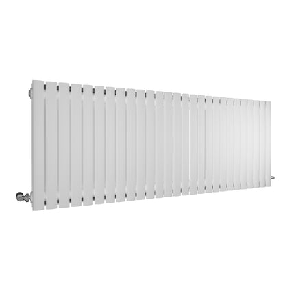 H600mm x W1593mm Oval Panel White Horizontal Designer Radiator