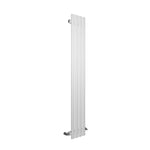 H1650mm x W404mm Double Oval Panel White Vertical Designer Radiator